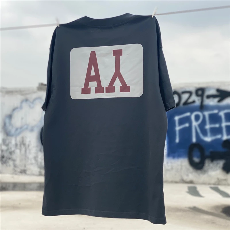 Футболка ASKYURSELF 22ss для мужчин и женщин тенниска оверсайз с надписью Old Street 1:1 |