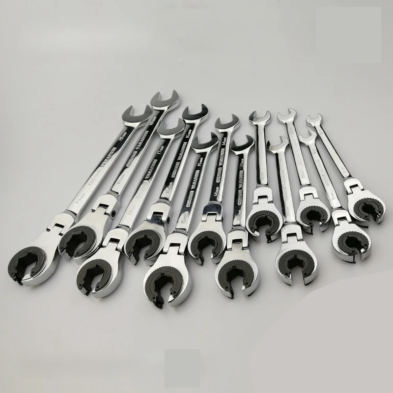 

Tubing Ratchet Spanner Combination Wrench Ratchet Flex-head Metric Oil Flexible Open End Wrenches Tools
