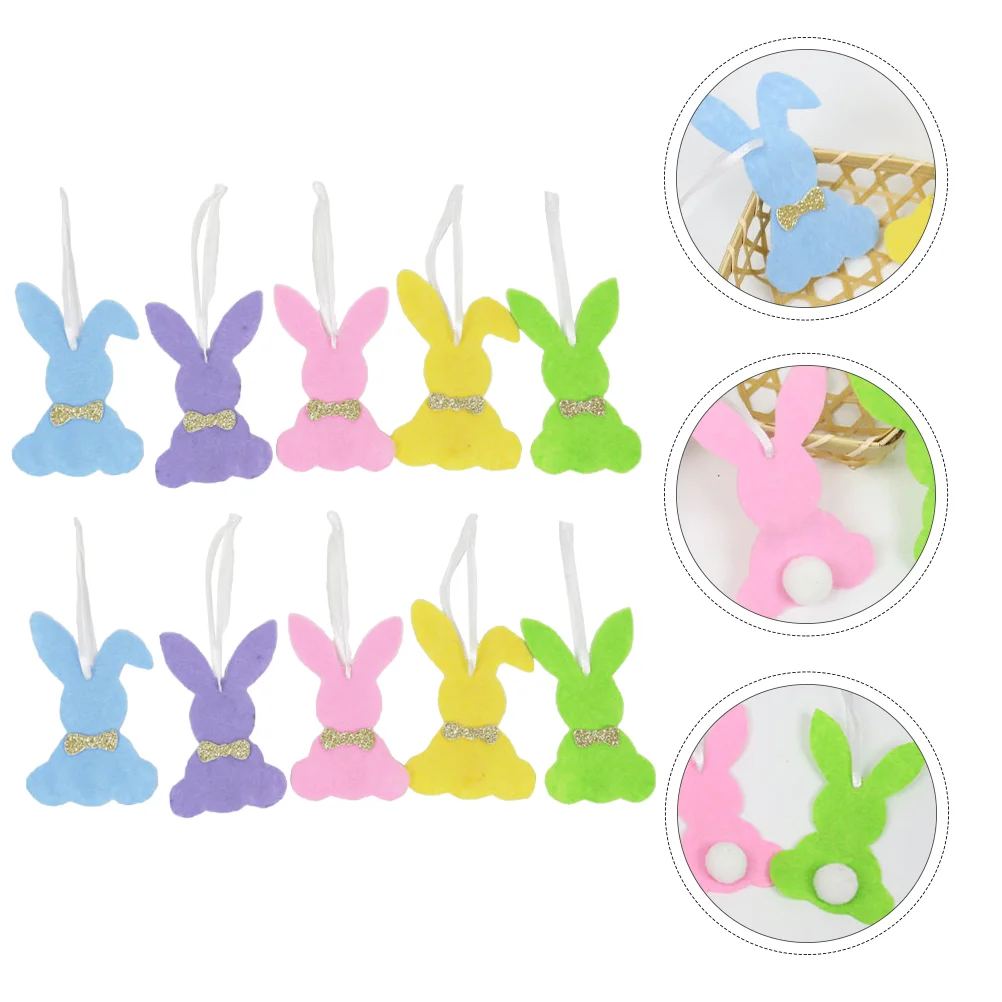 

Easter Bunny Hanging Rabbit Felt Ornament Decor Ornaments Tree Party Decorations String Tags Decoration Wall Kids Spring Gift