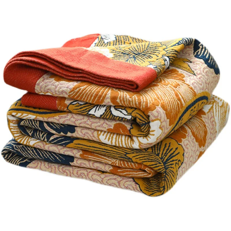 European light luxury cotton blanket throw summer gauze cool quilt air-conditioning soft nap bedspread no pillowcase |