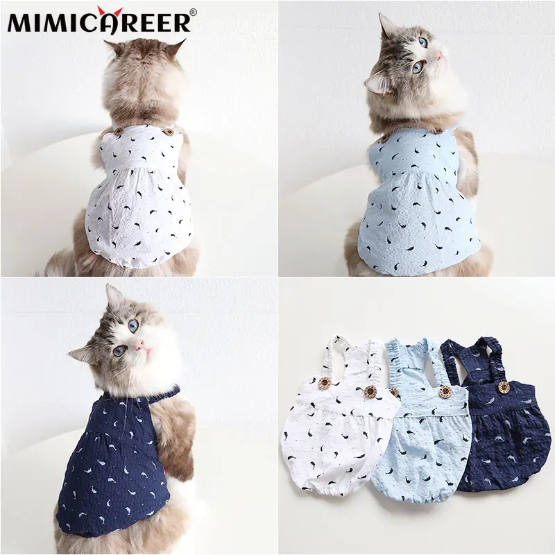 

Dog Vest Pet Summer Print Clothes Cat Cool Dress T-Shirt Cute Sling Skirt Puppy Summer Thin Breathable Dog Vest Shirt Clothes