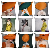 abstract art beauty women pillow case office bed throw pillow cover decorative cushions for elegant sofa living room decoration