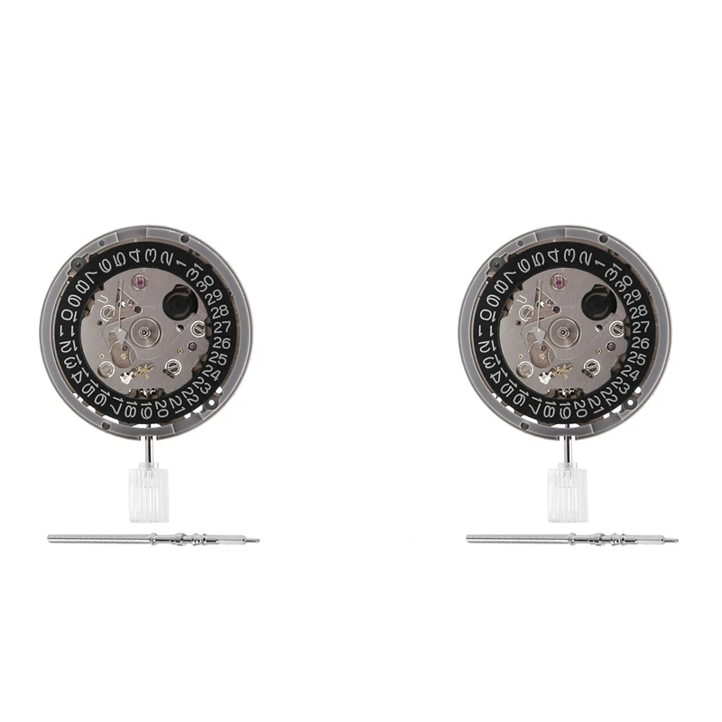 2Pcs NH35/NH35A Mechanical Movement With Date Window Luxury Automatic Watch Movt Replace Kit High Accuracy