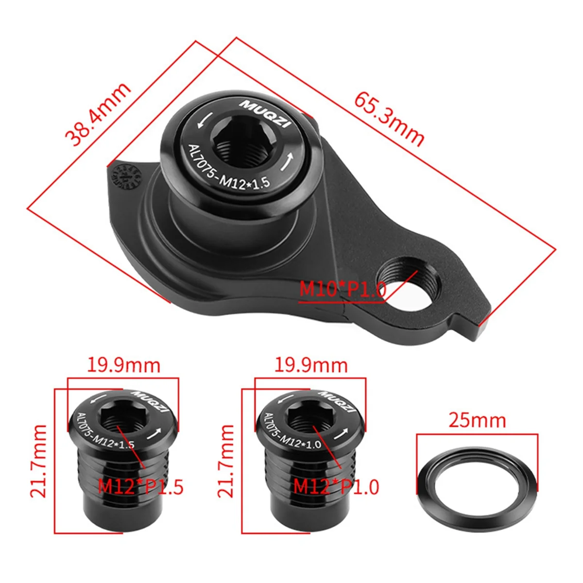 MUQZI для SRAM UDH вешалка заднего переключателя рамы M12X1 5 адаптер крючка велосипеда