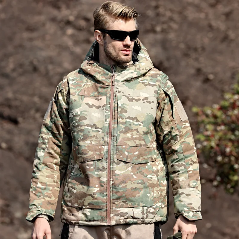 

2022 Consul M65 Cotton Winter Outdoor Assault Suit Men's Waterproof Windbreaker Plush Warm Camouflage Tactical Coat