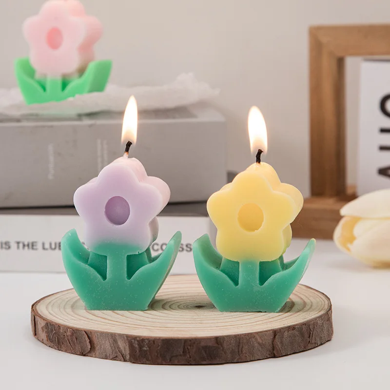 

Flower Shaped Silicone Candle Mold DIY Handmade Soap Making Aromatic Scented Candle Plaster Crystal Epoxy Resin Mould Home Decor