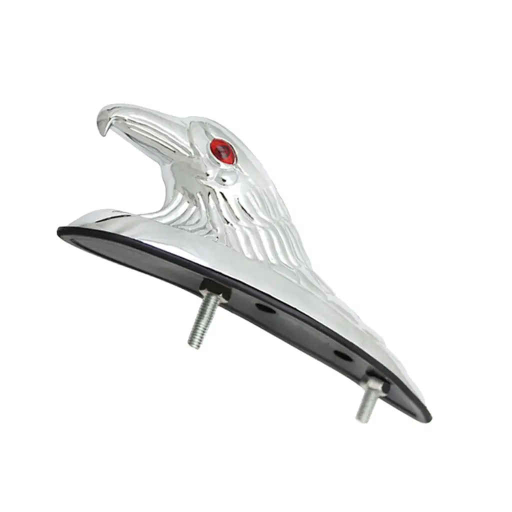 Мотоциклетное украшение в виде головы орла с красной подсветкой хромированная