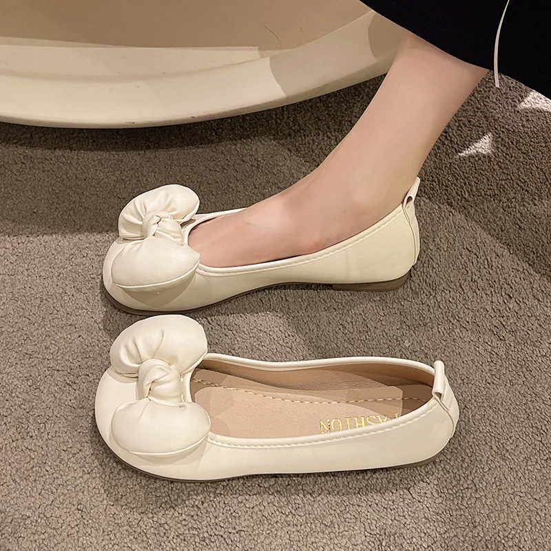 

Soft Summer Shoes Ladies Round Toe 2022 Fashion Women's Elegant Bow-Knot Casual Female Sneakers Flats Autumn Shallow Mouth Modis