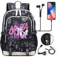 fashion nana osaki school backpack student usb charging laptop bags boys girls daily travel backpacks teenager college mochila