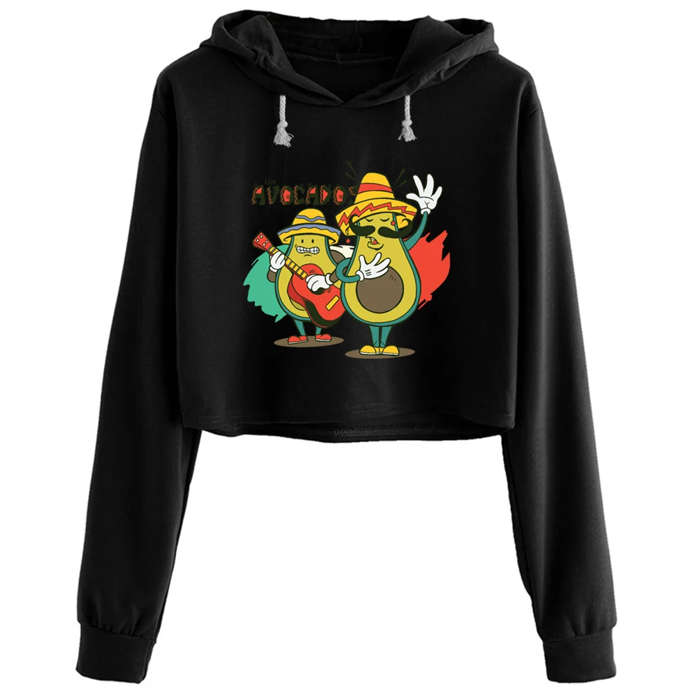 

Mariachi Avocados Hoodies Women Goth Grunge Harajuku Anime Pullover For Girls