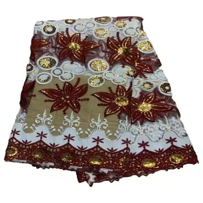 

2018 high quality african lace fabric royal blue french lace fabric gold sequin fabric white apricot nigerian lace fabrics red