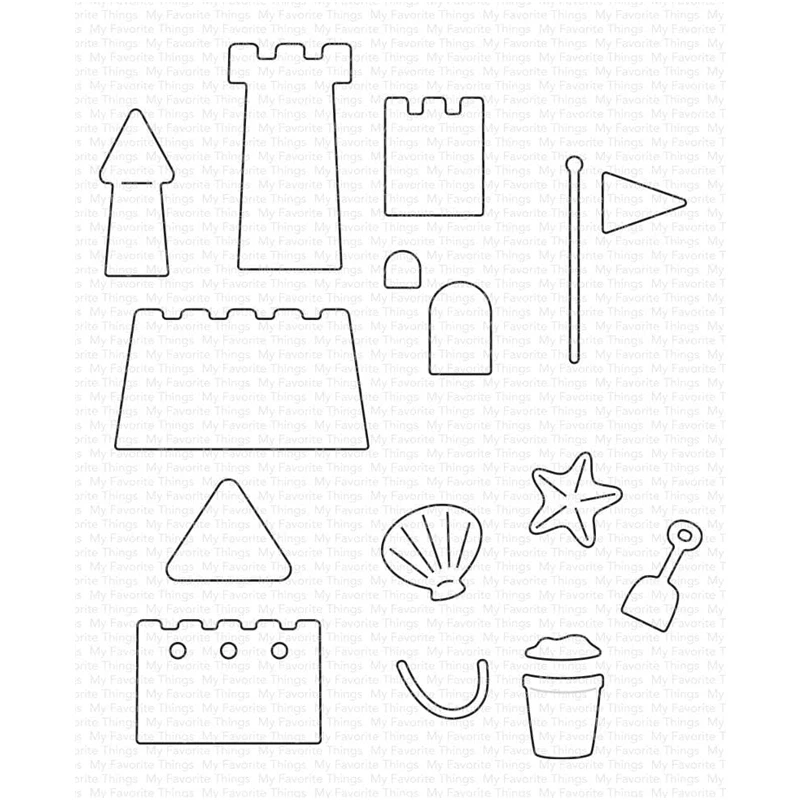 

Sandcastle Builder Cutting Dies Scrapbooking for June 2022 New Paper Making Embossing Frames Card Set no Clear Stamps