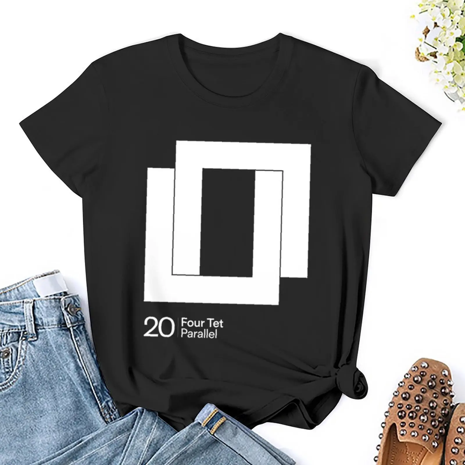 Четыре футболки параллельная футболка кавайная одежда забавные тренировочные