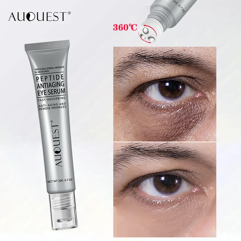

AUQUEST Anti Wrinkle Eye Cream Peptide Anti Dark Circles Aging Remove Eye Bags Puffiness Serum Lifting Firming Eye Care Massage