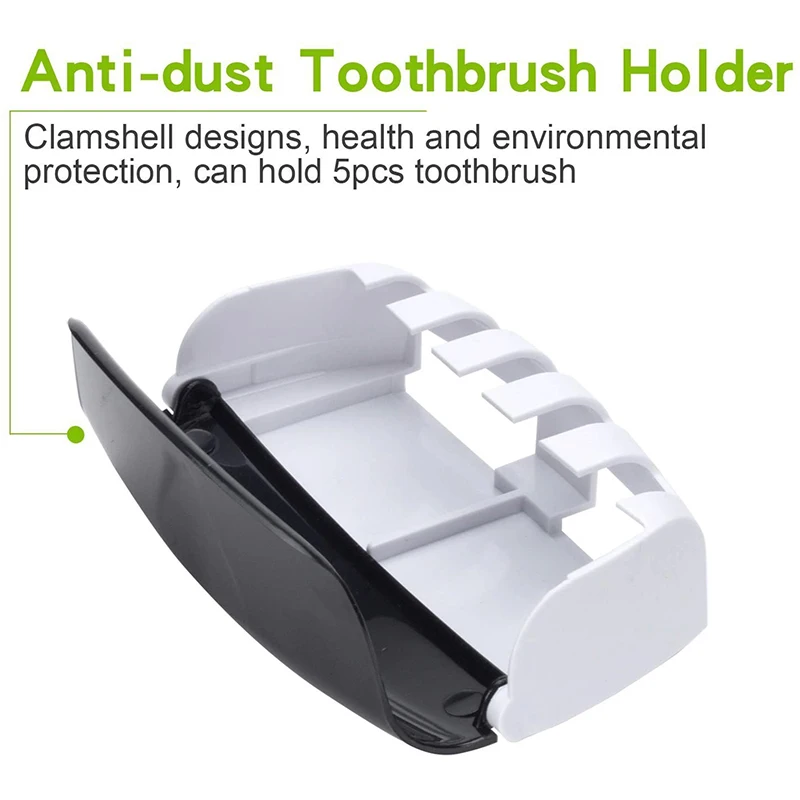 1PC Automatic Toothpaste Dispenser Toothbrush Holder Dustproof and Sticky Suction Wall-mounted Bathroom Squeezer |