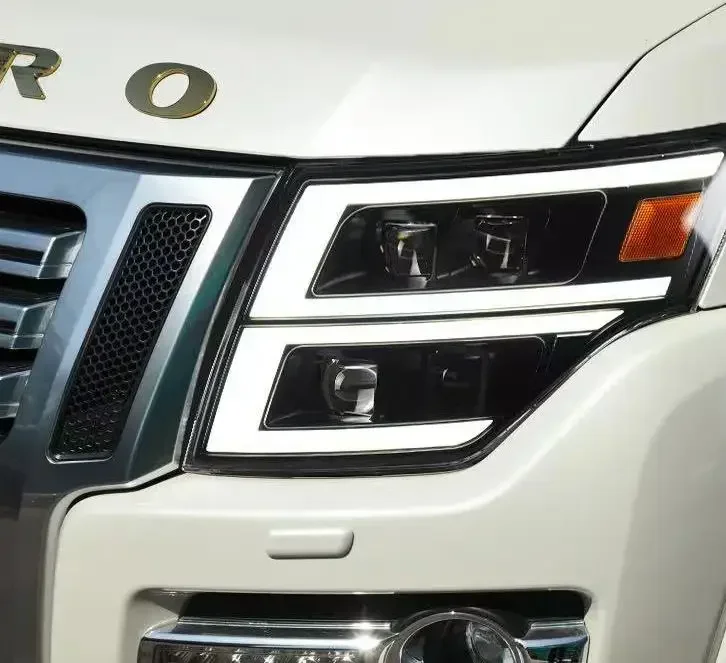 1 или 2 шт. светодиодные фары с 4 линзами для Pajero 4-й передние Montero Low High Beam Led Drl Shogun