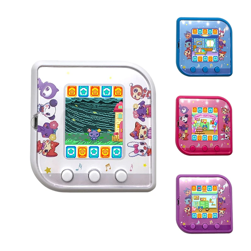 Электронный мультяшный питомец Tamagochi виртуальная игра цветной дисплей детская