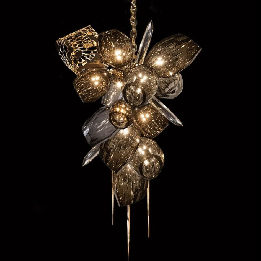 

Роскошные стеклянные люстры для гостиной, гостиницы, освещение для комнаты, светильники из искусственных кристаллов, молекулярные декорат...