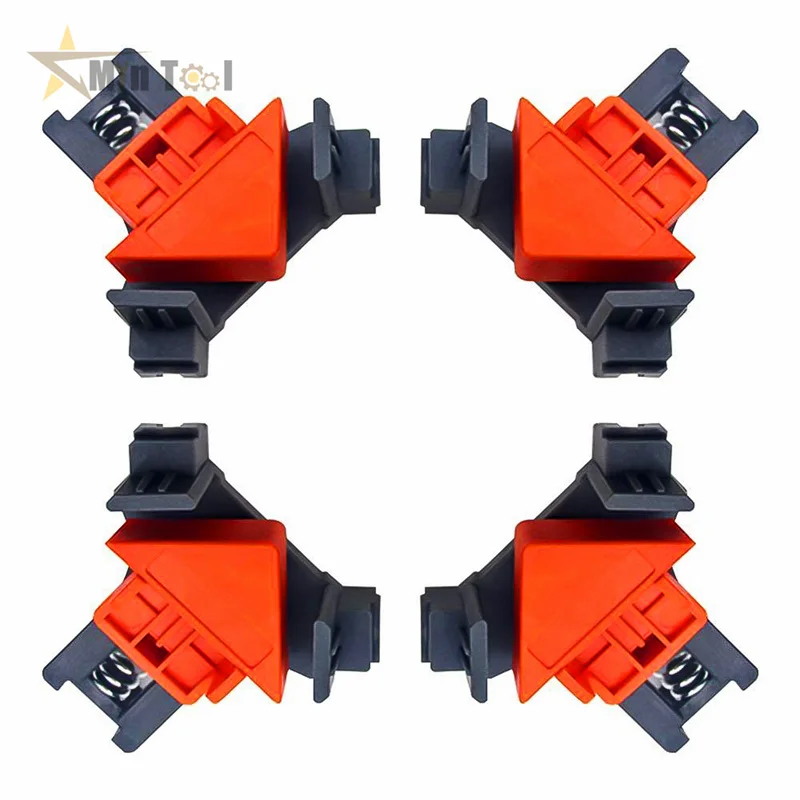 

4pcs Wood Angle Clamps 60/90/120 Degree Woodworking Corner Clamp Right Clip DIY Fixture Hand Tool Set for Taper T Joints Tools