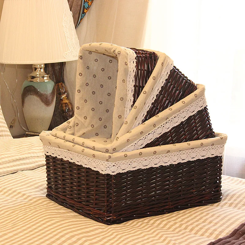 The Manufacturer Wholesales and Arranges Household Products, Wicker Woven Storage Basket, Supermarket Display Basket, Hand Woven