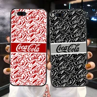 coca cola luxury phone case for xiaomi mi note 8 9 10 11 9t 10t a3 lite pro ultra black 3d bumper silicone back painting etui
