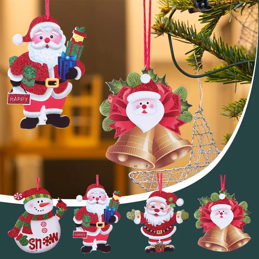 

Christmas Door Hanger New Year Party Pendants Xmas Santa Snoweman Christmas Claus 2024 Elk Merry Decor Tree Oranments Hangi P7X4