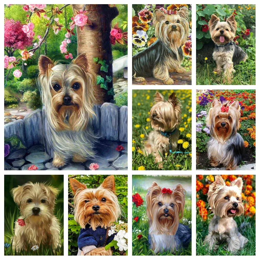 

5D DIY Diamond Painting Cute Animal Pet Dog Embroidery Mosaic Craft Picture Full Drill Cross Stitch Kit Home Decor Festival Gift