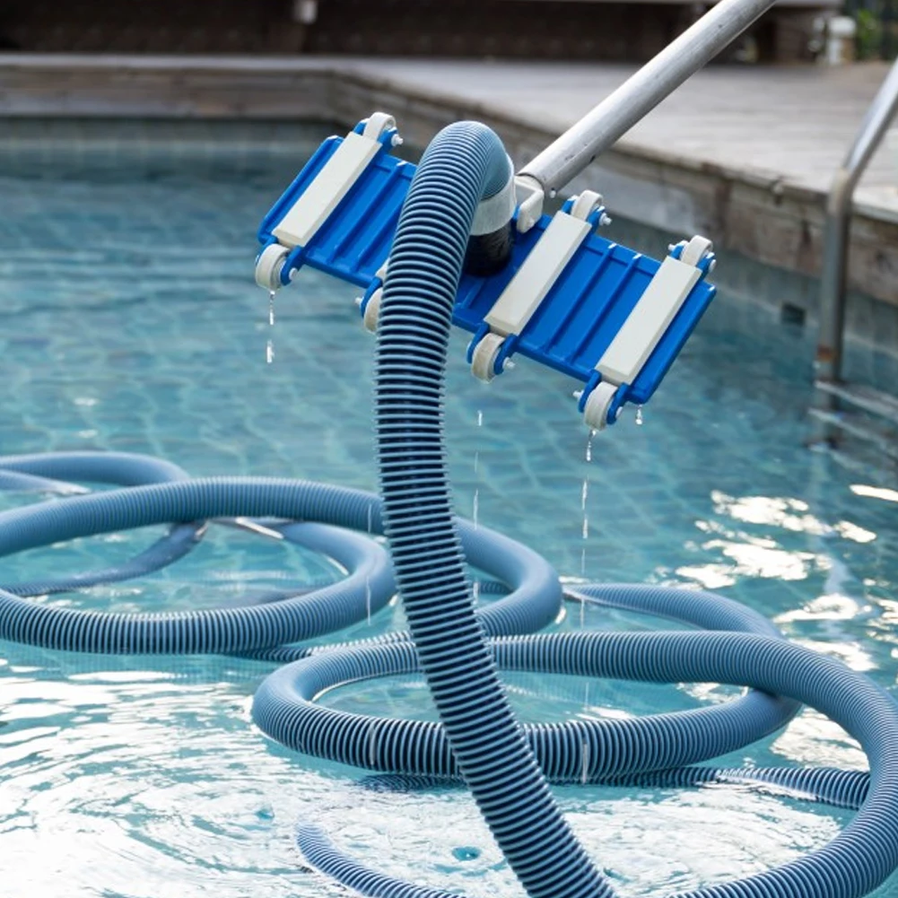

14 Inch Swimming Pool Vacuum Head With Brush Suction Wheel Suction Head Vacuum Brush Fountain Pool Cleaning Tool Spa Tub Cleaing