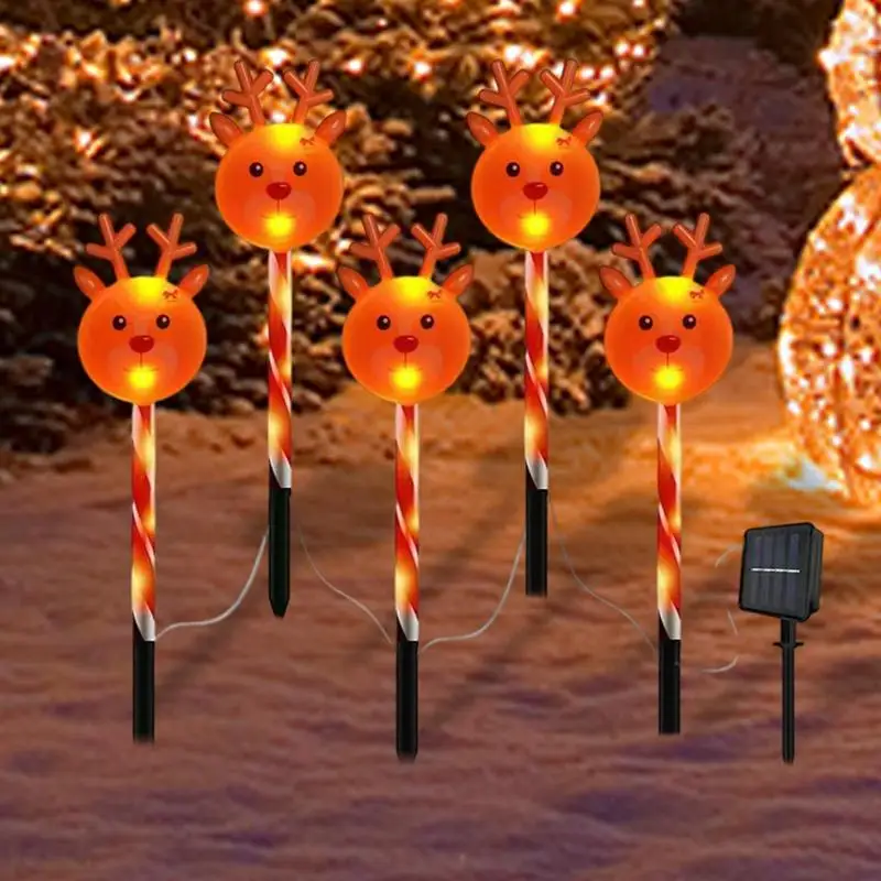 Рождественские маркеры для дорожек 5X светящиеся рождественские подъездные