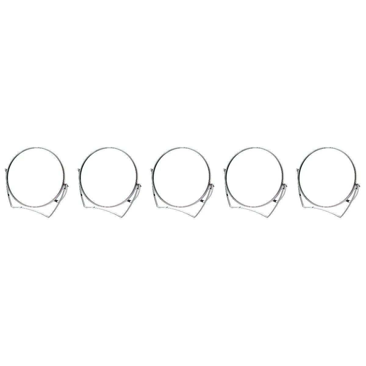 

5pcs Metal Makeup Mirror Rotary Mirror Desktop Folding Mirror Metal Makeup Mirror