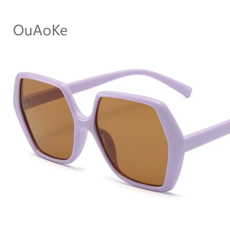 

New Irregular Women's Sunglasses Outdoor Leisure Large Frame Sunscreen Eyeglasses Fashion Korean Simple Plain Glasses
