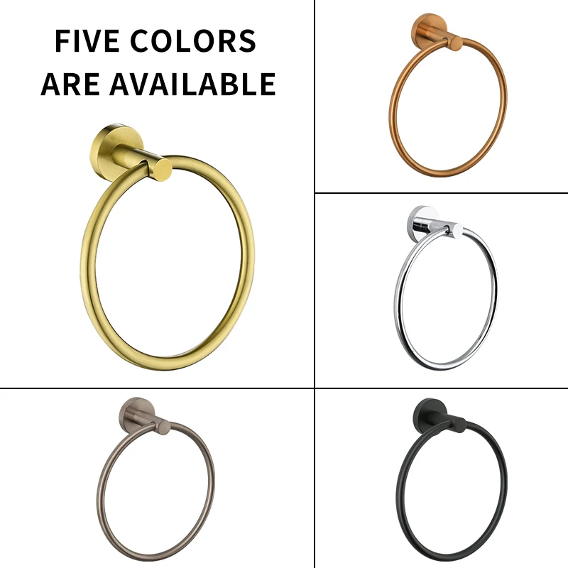 Ring Stainless Steel Towels Holder Wall Mounted Hand Towel R