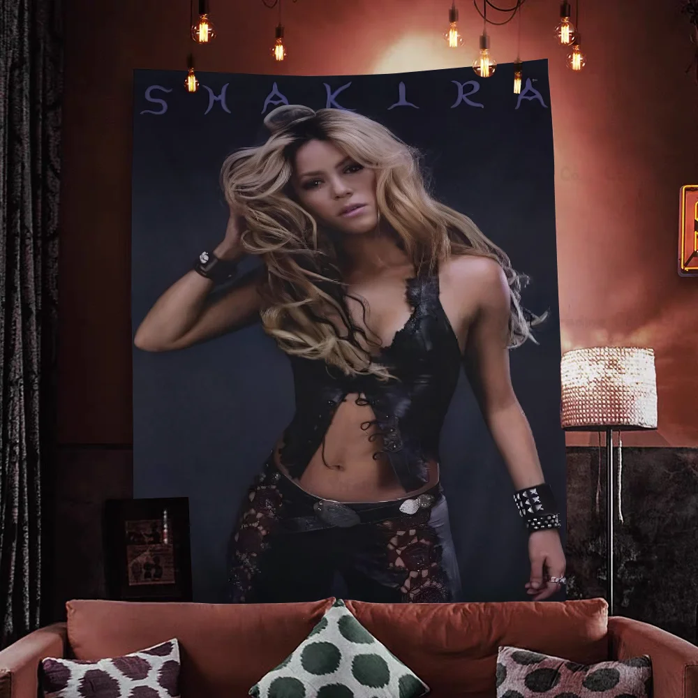 Pop Culture Graphics Shakira Hippie Wall Hanging Tapestries Art Science Fiction Room Home Decor Kawaii