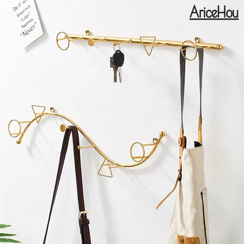 

Kitchen Hook Iron 6 Hook Storage Shelf Door Back Clothes Hook Wall Mounted Hook Free Punching Cabinet Hanger Bathroom Towel Hook