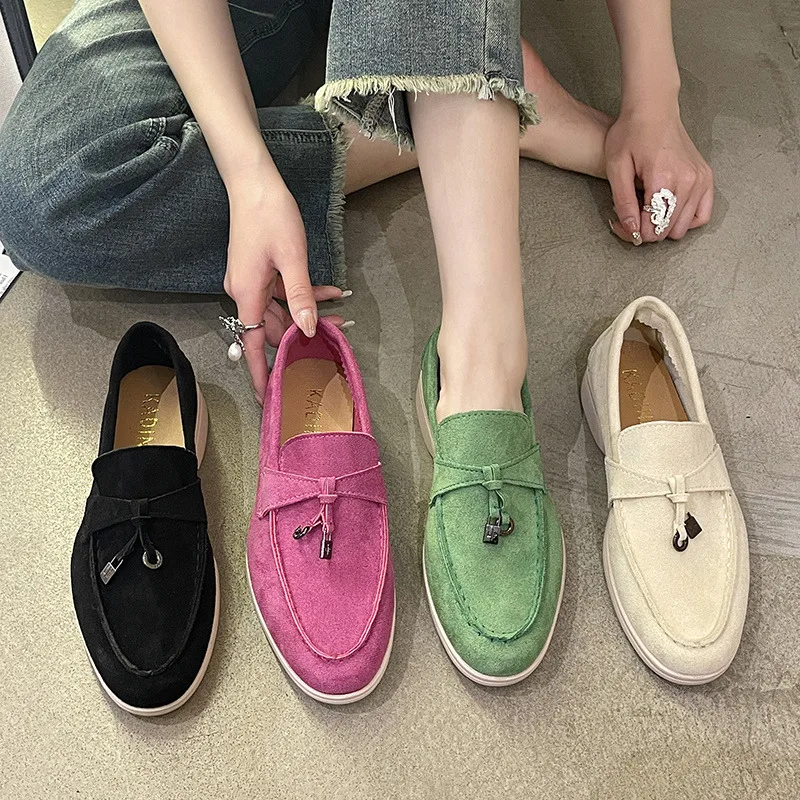 Classic Red Women Loafers 2023 Summer Hot Selling Women Casual Shoes Comfortable Slip-on Women Flat Shoes Zapatos Para Damas