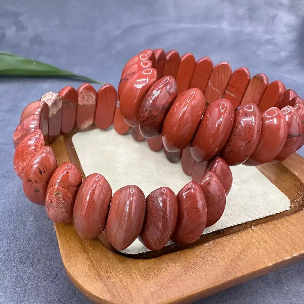 Натуральные Красные Бусины Из Яшмы 12x25 Мм Браслет Унисекс Красный Цвет