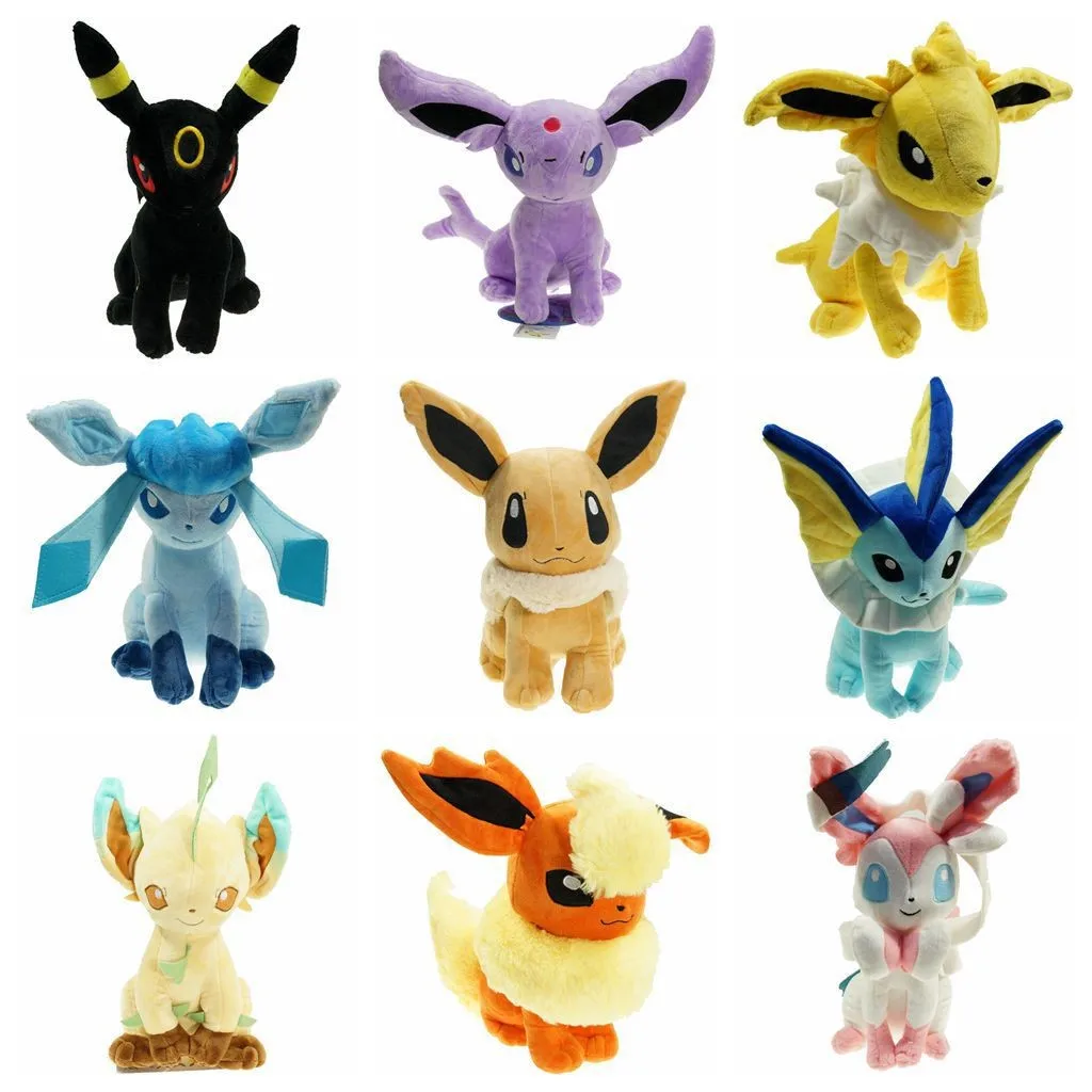 

Pokemon Eevee Evolution Plush Toy Flareon Vaporeon Jolteon Espeon Umbreon Glaceon Leafeon Sylveon Stuffed Doll Kids New Gifts