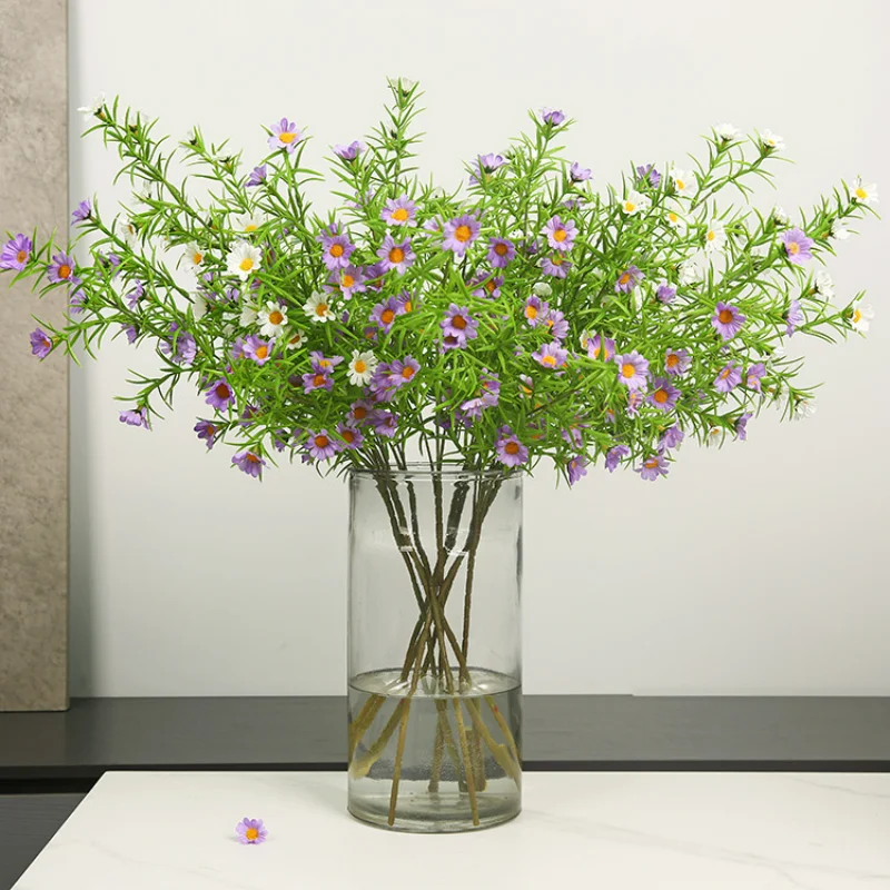 

70 см 3 вилки ромашки искусственные цветы Ins свадебное украшение для дома простые зеленые растения в скандинавском стиле украшение для гостиной