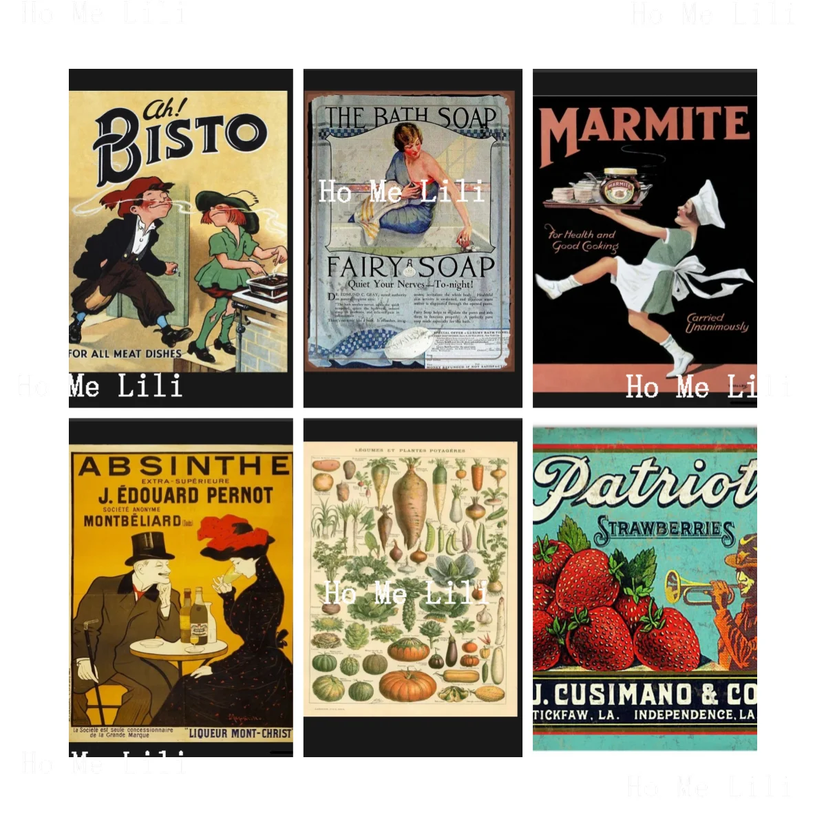 

Vintage Plant Vegetables Patriot Strawberry French Vermouth Metal Vintage Signs