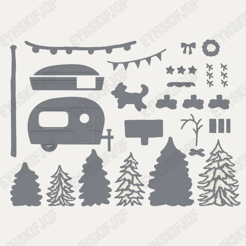 

Forest Metal Cutting Dies Silicone Stamps Scrapbooking New Make Photo Album Card Diy Paper Embossing Craft Supplies 2022
