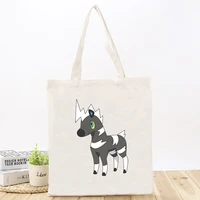 pokemon large canvas bag waterproof no zipper fashion pure color casual tote outdoor handbag for ladies 2022 multiple sizes