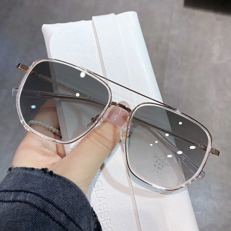 

Фотохромные очки для близорукости, женские очки с большой оправой, очки с защитой для глаз, компьютерные очки для мужчин, модные очки