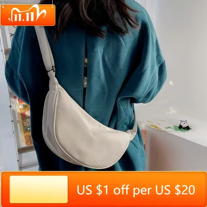 

Простая дизайнерская женская сумка-мессенджер, модная женская нейлоновая сумка-хобо, маленькие сумки на плечо, винтажная женская сумка для девушек, тканевые сумки