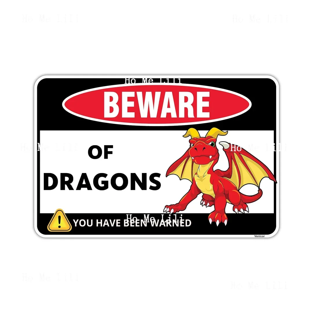 Венеор Дракон Настенный Декор Металлическая Оловянная Вывеска Подарки для