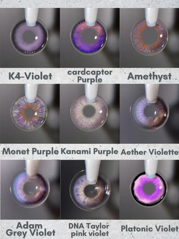 

Контактные линзы для глаз UYAAI, 1 пара, контактные линзы фиолетового цвета для глаз, 14,20 мм, натуральная фотография