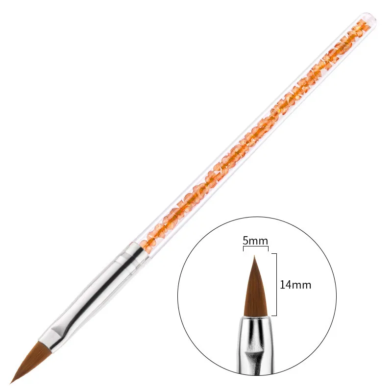 1pcs Crystal Nail Art Brush Paintting Flower Line Pen Acrylic Gel Polish Pencil Gradient Drawing Brushes Manicure Tools - купить по