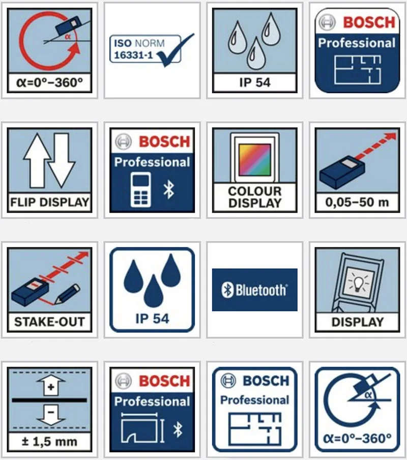 Дальномер лазерный Bosch GLM50C Bluetooth дальность 50 м