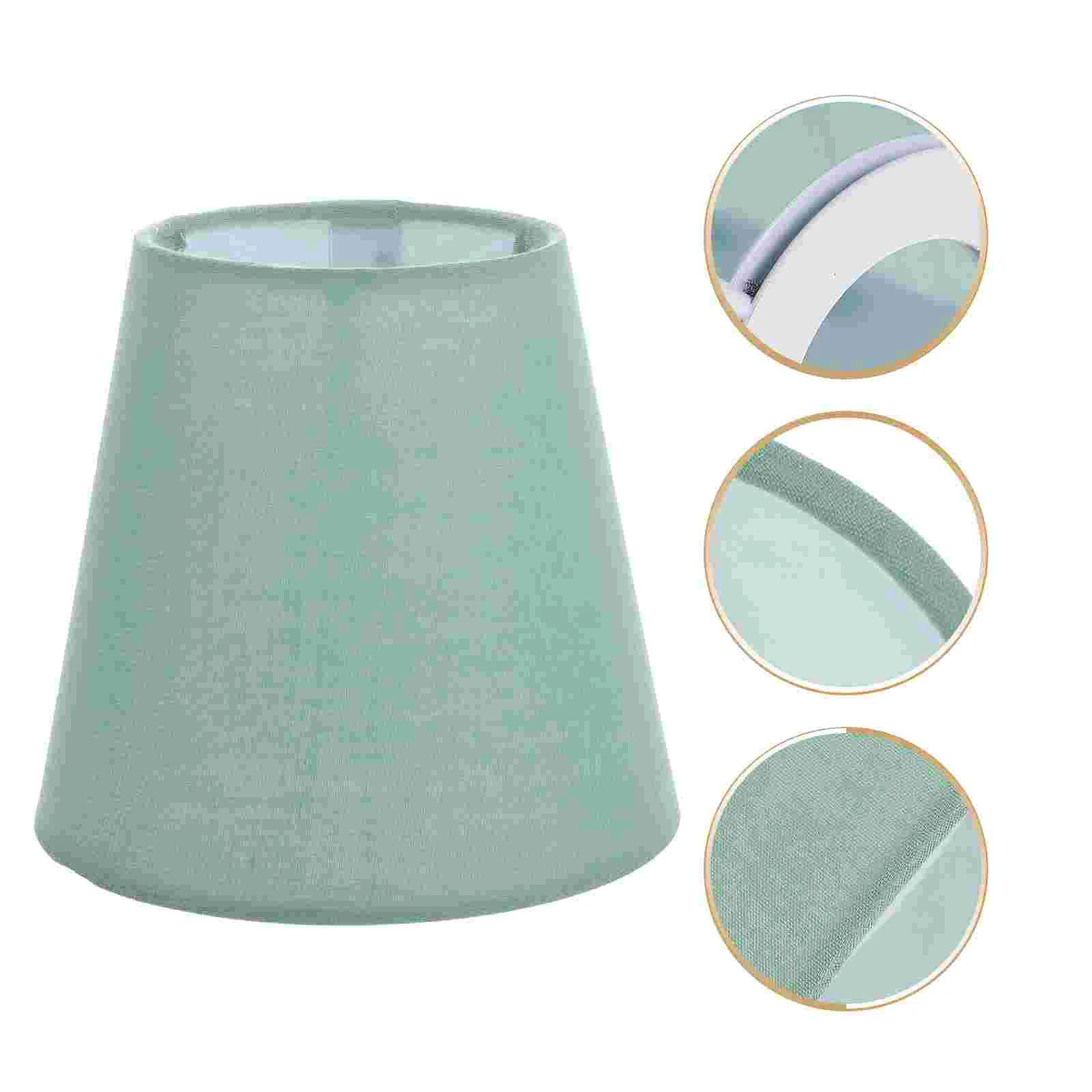 

Replacement Lamp Shade Cover Flannel Lampshade Green Bulb Desk Decked Accessories Linen Small Shades Wall