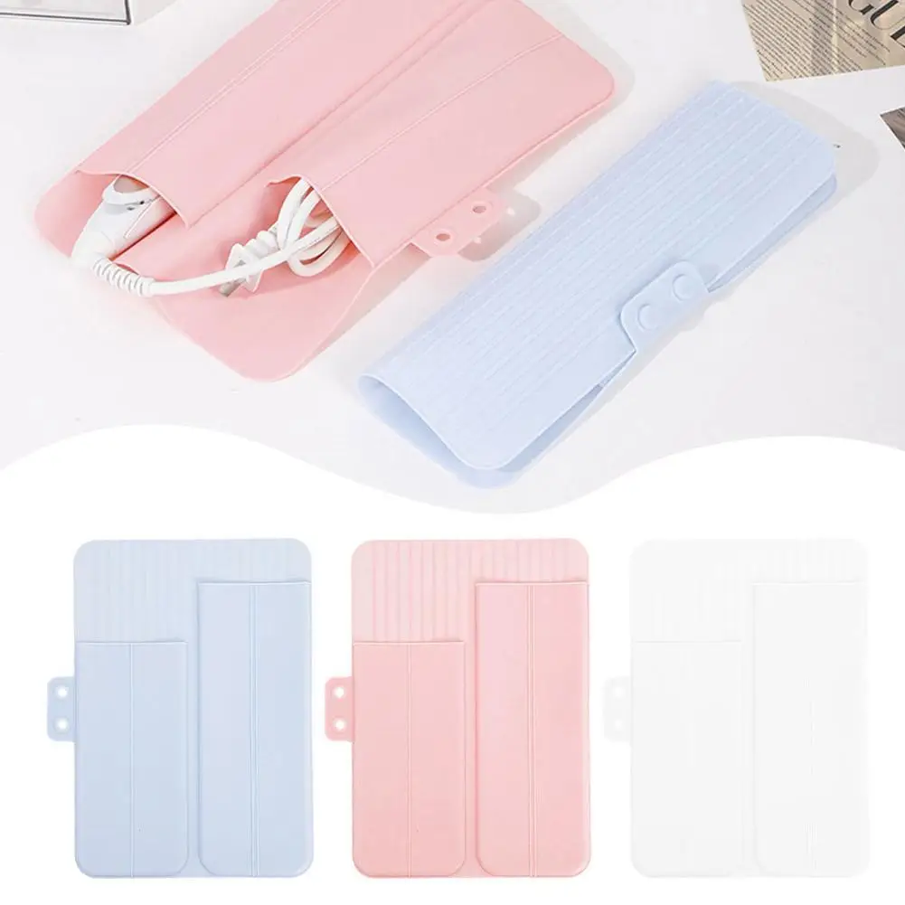 

Silicone Heat Resistant Travel Mat Pouch For Curling Iron Hair Straightener Multi-function Non-slip Flat Iron Hair Styling Tool
