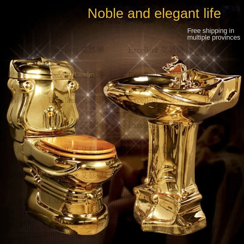 Toilet Color Gold Creative Toilet Toilet Bathroom Quiet Larg